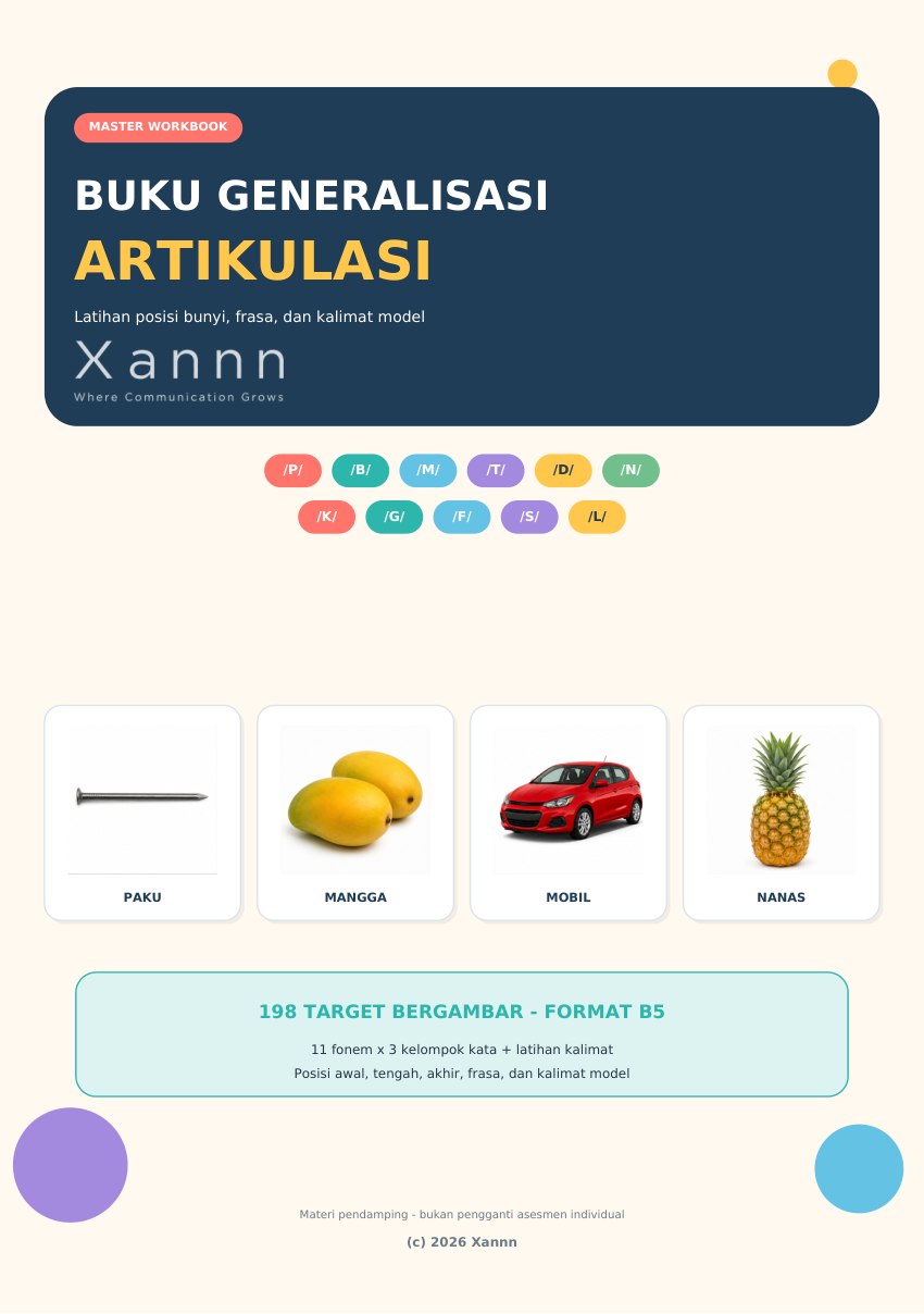 Cover asli Buku Generalisasi Artikulasi Xannn